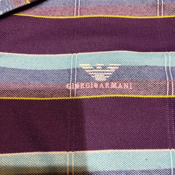 Giorgio Armani men’s luxury designer medium  size 48 purple stripe business - Picture 2 of 4